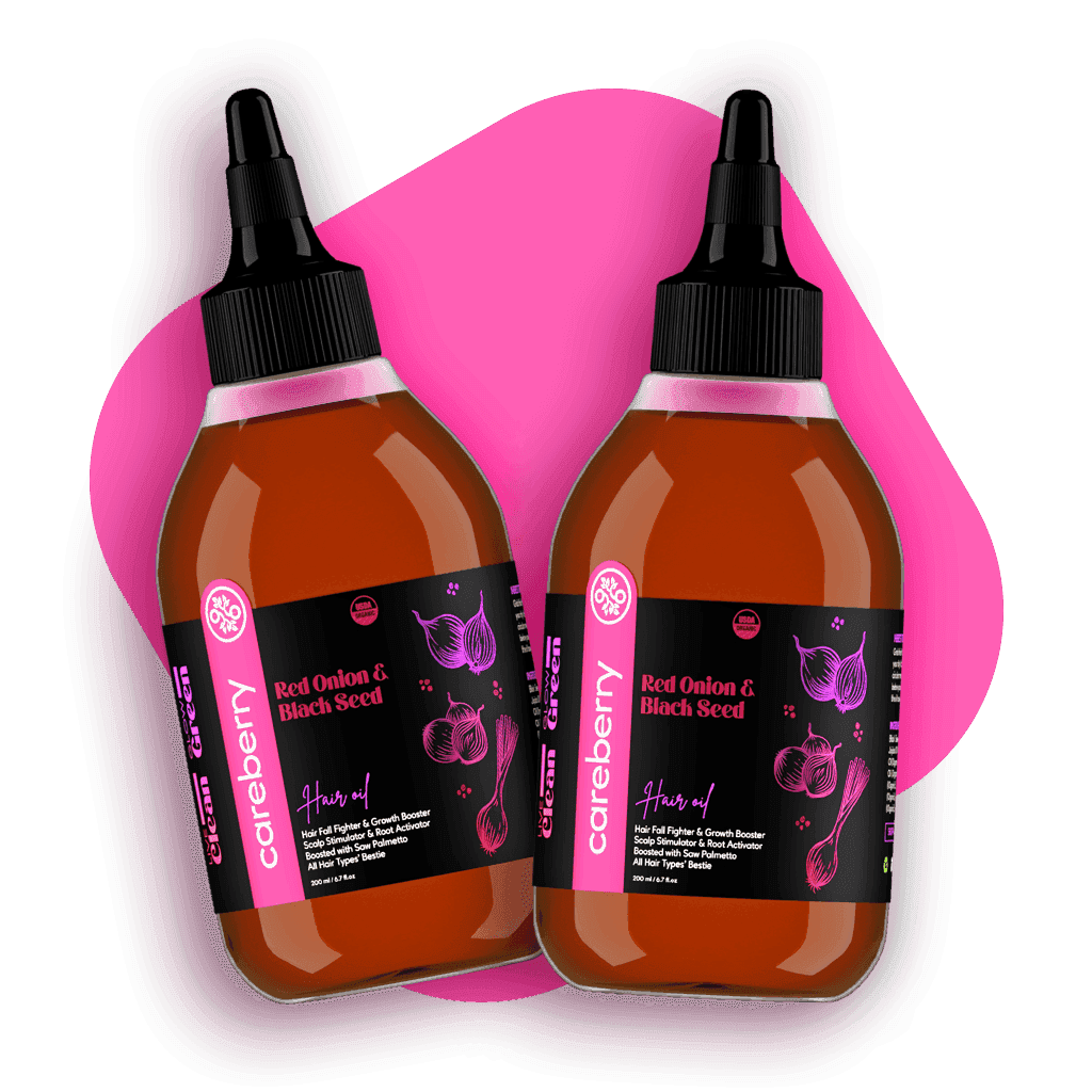 Organic Red Onion & Black Seed Hair Growth Oil – Pack of 2 (200ml Each)